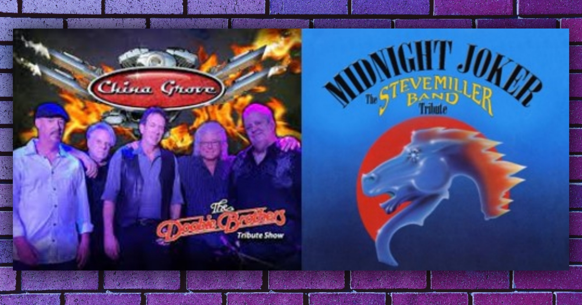 TWO<b> </b>TRIBUTES - ONE AFTERNOON!: Midnight Joker (Tribute to The Steve Miller Band) AND China Grove (Tribute to The Doobie Brothers) !!
